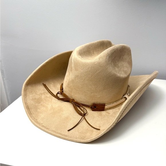 Tan Suede Cowboy Hat - Picture 1 of 3